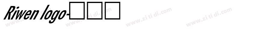Riwen logo字体转换